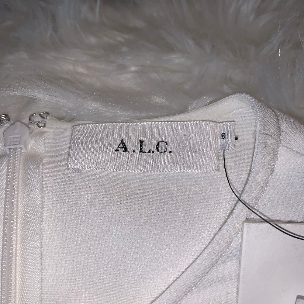 NWT STUNNING A.L.C White Boho Dress w/Bell Sleeves - Picture 5 of 6